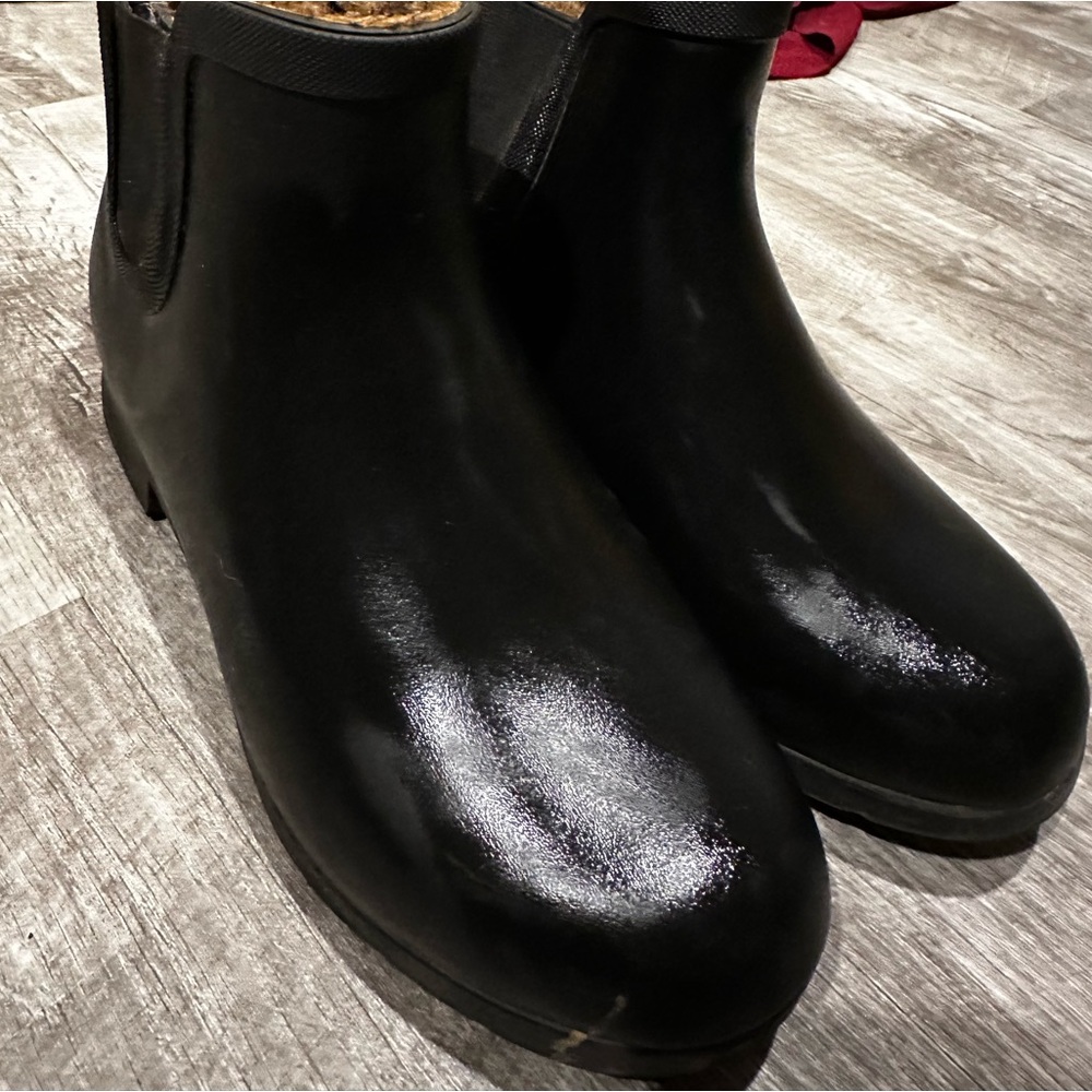 Black Ankle Rain Boots